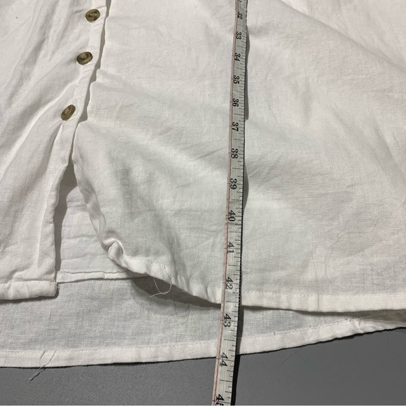 H&M linen blend button down cami midi dress - Picture 12 of 13